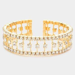 1 LEFT!! SHAEDA GOLD RHINESTONE BRACELET
